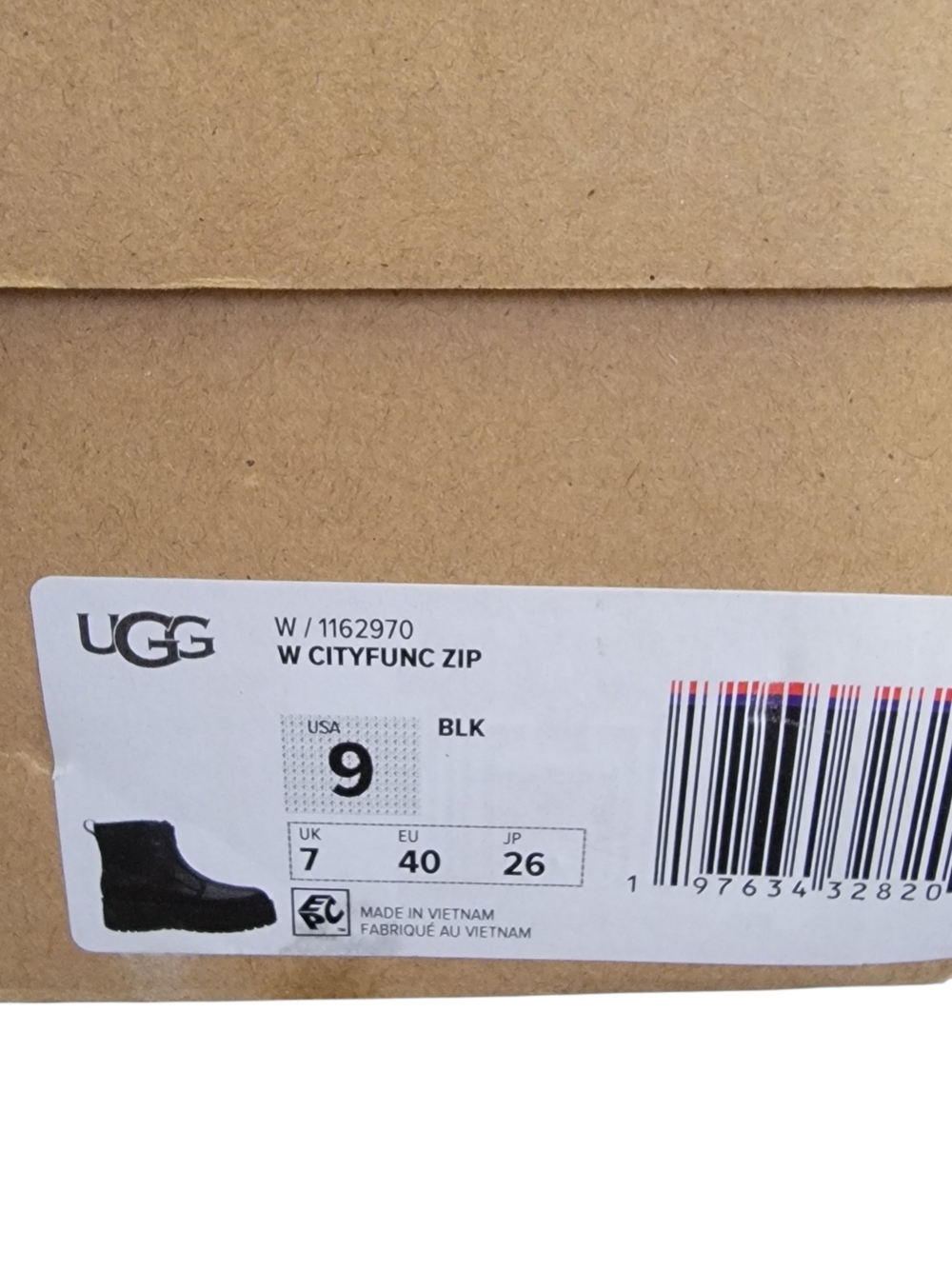 UGG Black Leather Cityfunc Platform Zip Ankle Boots - Picture 6 of 7